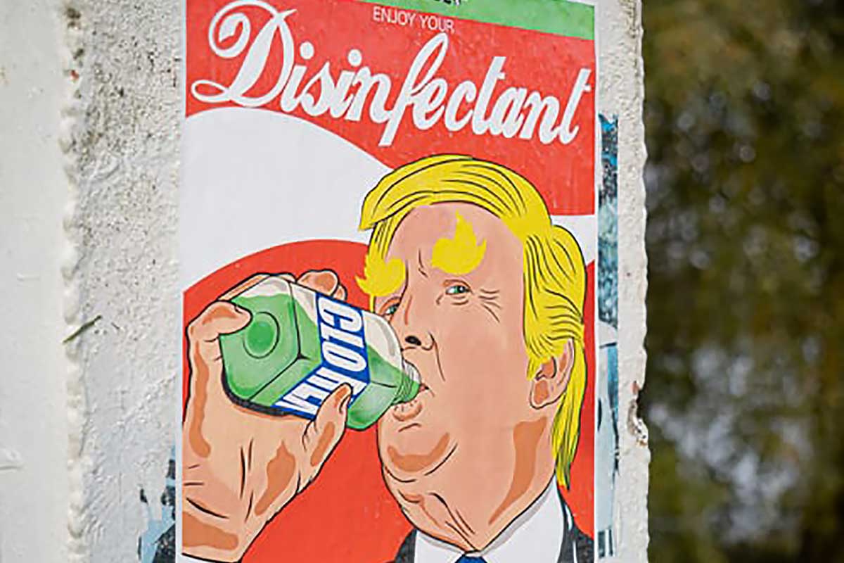 Donald Trump drinking disinfectant